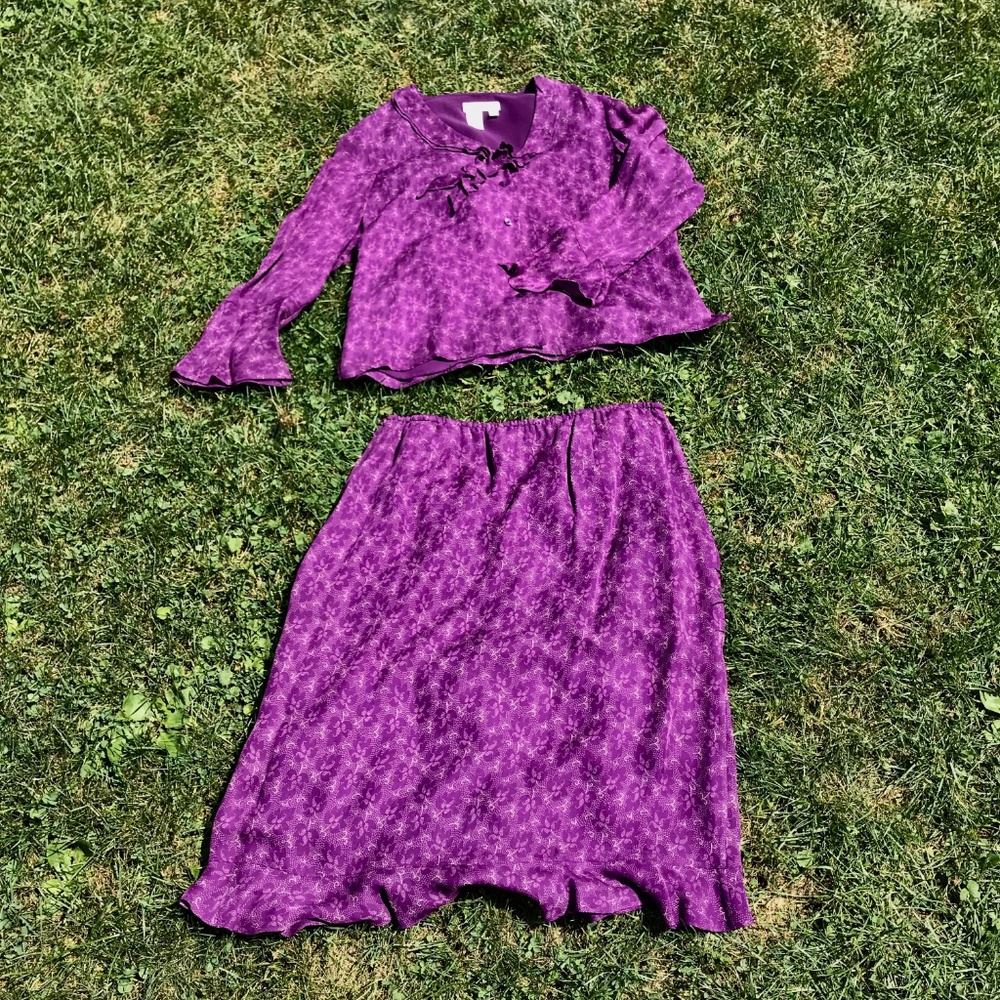 Dress, 2 piece,  ruffled skirt & blouse, 12P
